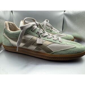 Stylish Green Mesh Suede Womens Sneakers size 8 ShuShop